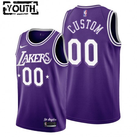 Camisetas Niños Los Angeles Lakers Personalizadas Nike 2021-22 City Edition Throwback 60s Swingman
